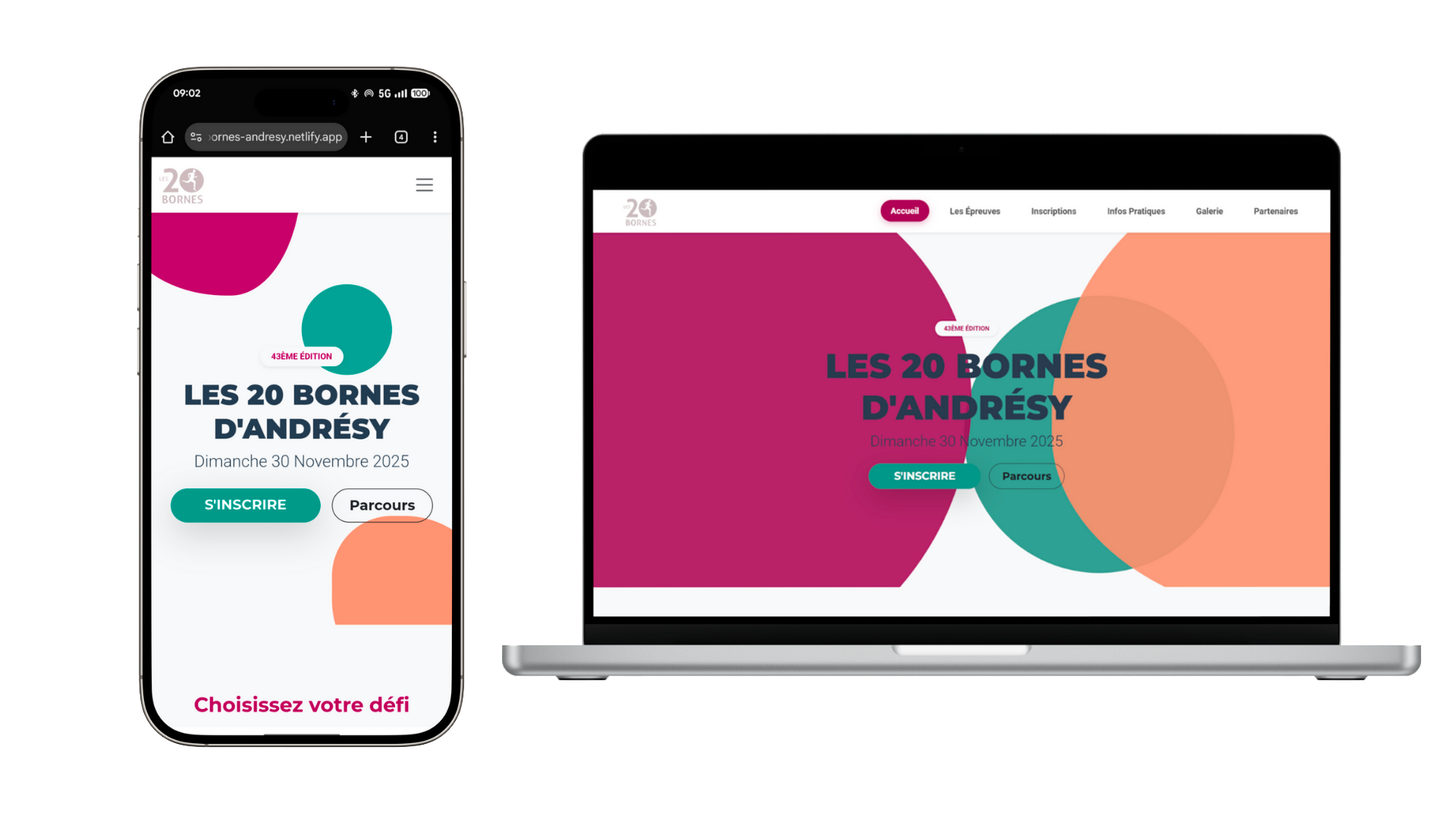 Mockup comparatif Mobile vs Desktop